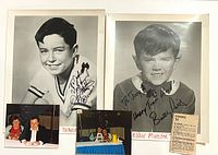Both signed 8x10 portraits with colour snapshots and clipping visible