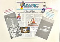 Group shot of newsletter, two brochures and keychain