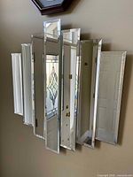 Front view showing entire multi-panel mirror