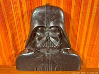 Front view of molded Darth Vader helmet case