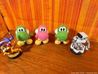 Group shot of all five amiibo figures