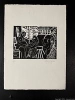 full view of signed Alberto Suárez print on paper