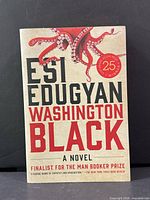 Front cover showing title, author, artwork, finalist for Man Booker Prize badge