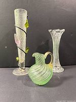 All three glass pieces grouped