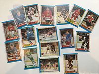 Fronts of all sixteen 1989 O-Pee-Chee cards