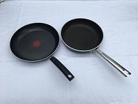 Both frying pans top view