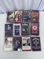 Front view of all twelve cassette tapes in three rows