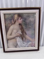 full view of framed Renoir style print