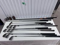 Full layout of all clubs on table