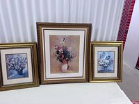 Front view of all three framed prints