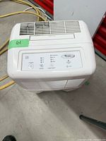 Top view showing Whirlpool control panel and vent