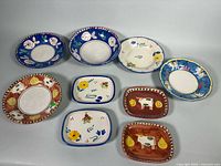 Group shot of all nine Solimene ceramic pieces