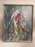Full view of framed oil painting