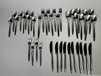 Full layout of all 40 pieces of flatware