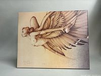 Front view of Michael Parkes lithograph on canvas
