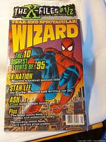 Front of sealed Wizard Issue 53 showing Spider-Man cover and header card
