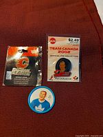 All three collectibles laid out together