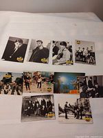All 10 Beatles Collection trading cards laid out