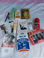 All items laid out together showing full lot contents