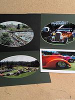All four matted photographic prints displayed