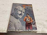 Front cover showing title, date, price, artwork, and story headline