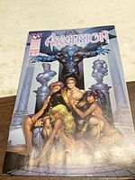 Front cover of Ascension #9 comic showing title, publisher logos, cover art