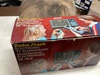 Front of boxed Radio Shack Electronic TV Scoreboard