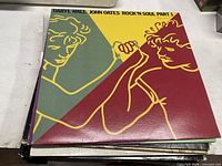 Front sleeve of the Hall & Oates Rock ’N Soul Part 1 LP on top of a small stack