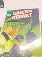 Front cover view of sleeved The Green Hornet #2 comic