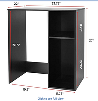 Diagram of assembled dorm station with detailed dimensions