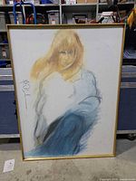 Full view of framed portrait upright