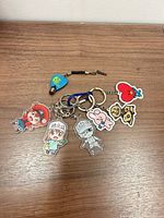 Group view all seven charms on tabletop