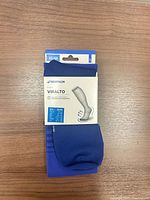 Front view showing Decathlon Kipsta Viralto branding, size EU 42/44, blue color
