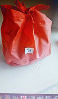 Red bag containing lot items