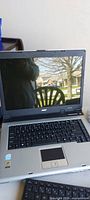 Open Acer laptop on table