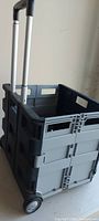 crate assembled with handle extended