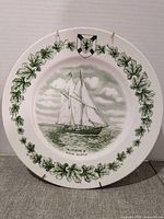 Front view of Bluenose II Nova Scotia decorative plate
