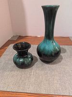 Front view showing both vases sizes and glaze
