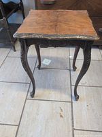 full view of table showing top and legs