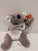 Front view of Ty Beanie Baby Mel koala plush