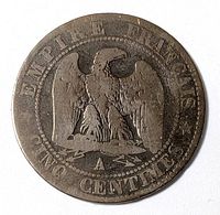 Reverse showing eagle and denomination