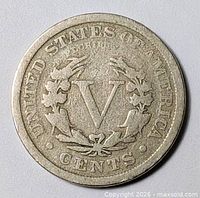 Reverse side with wreath and Roman numeral V