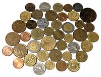 All coins laid out for overall view