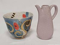 Bowl front and pitcher front