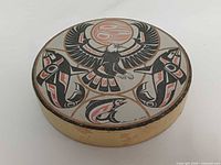 Top view showing full painted design and overall condition