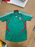 Full front view of green Adidas Mexico jersey