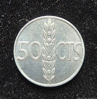 Reverse showing 50 CTS and wheat stalk