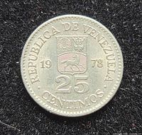 Reverse showing coat of arms, date 1978, denomination 25 Céntimos