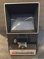 Front view showing screen, film gate and controls