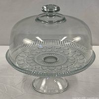 Complete cake stand with dome assembled